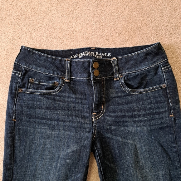 American Eagle Outfitters Jeans Women's 8 Blue Denim Artist Stretch Flare - Picture 2 of 15